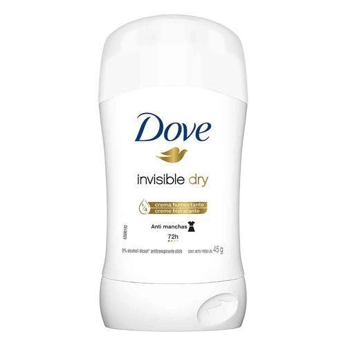 Antitranspirante en Barra para mujer Dove Invisible Dry 45g