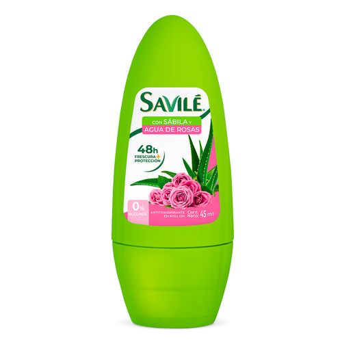 Antitranspirante en Roll On Savilé Agua De Rosas 47g