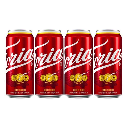 Cerveza Victoria 4 Latas de 473ml c/u.