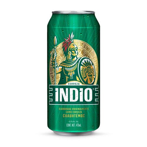 Cerveza Oscura Indio Lata 473 ml