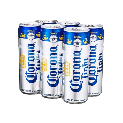 Cerveza Corona Light 6 Pack Lata 355ml.