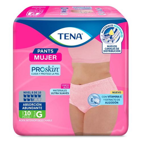 Ropa Interior Desechable Tena Pants Mujer Talla Grande 10 Piezas