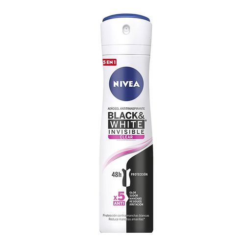 Antitranspirante en Aerosol Nivea Black & White Clear 150ml