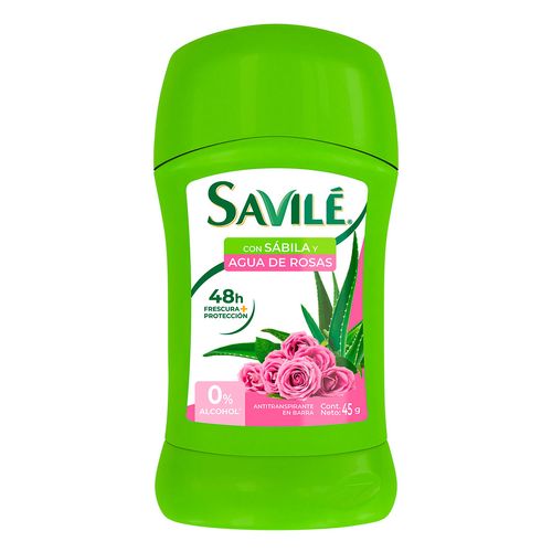 Antitranspirante en Barra Savilé Agua De Rosas 45g