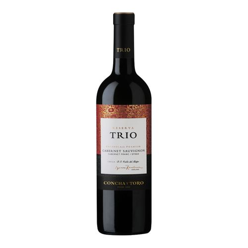 Vino Tinto Chileno Trio Cabernet Sauvignon 750ml.