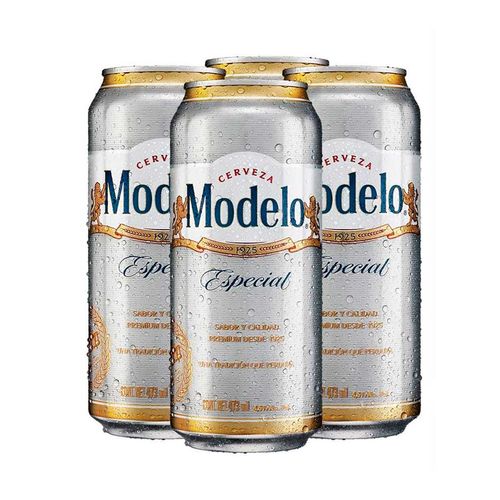 Cerveza Modelo Especial 4 Latas de 473ml c/u.