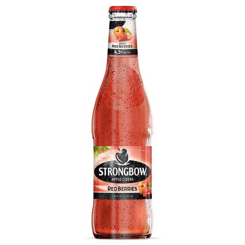 Sidra De Manzana Strongbow Red Berries Botella 355 ml.