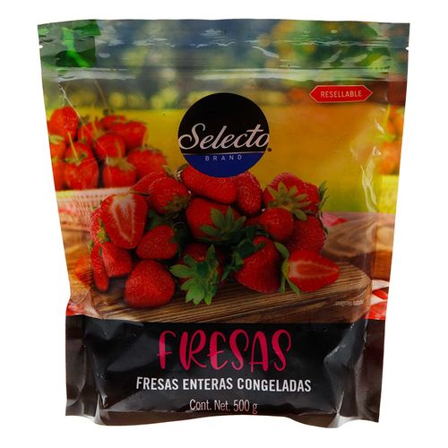 Fresas Enteras Congeladas Selecto 500g