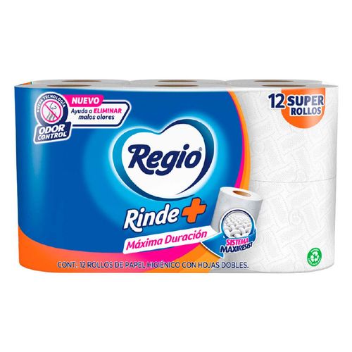 Papel Higiénico Regio Rinde Más 12 Rollos