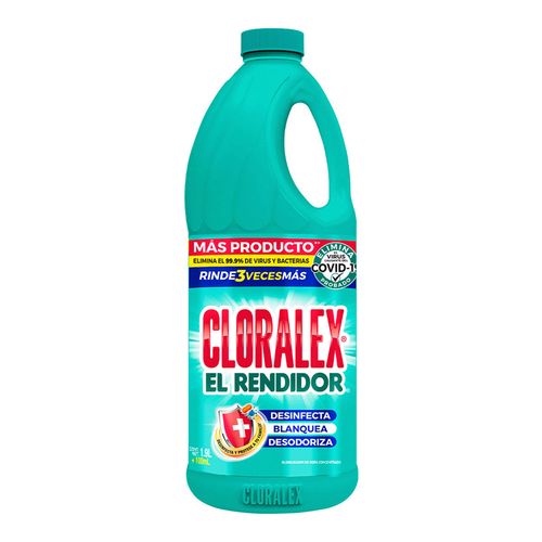Blanqueador Líquido Cloralex El Rendidor 1.9L + 100ml