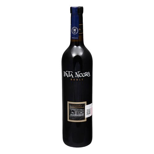 Vino Tinto Español Pata Negra Valdepeñas Roble 750ml..