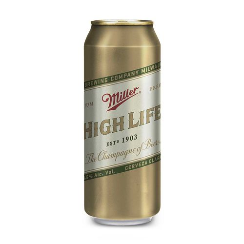 Cerveza Clara Miller High Life Lata 710 ml..