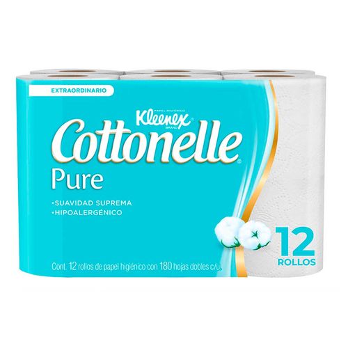 Papel Higiénico Kleenex Cottonelle Pure 12 Rollos