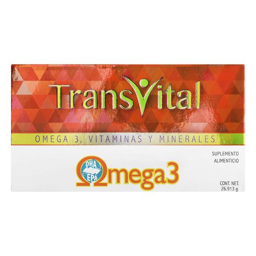 Suplemento Alimenticio Tranvital omega 3 3Caja con 30 Cápsulas