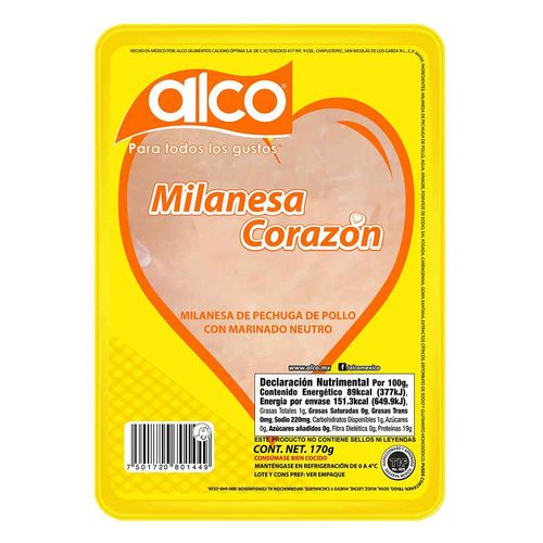 Milanesa Alco de Pollo Corazón 170g