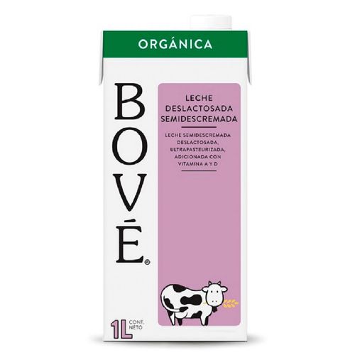 Leche Bove Organica Deslactactosada Natural 1L