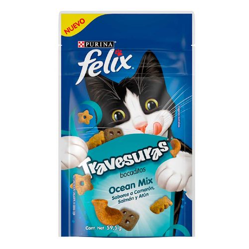 Purina Felix Snacks Travesuras para Gato Ocean Mix Bolsa de 200g