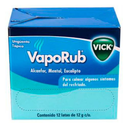 Ungüento Vick VapoRub Caja con 12 Latas de 12g