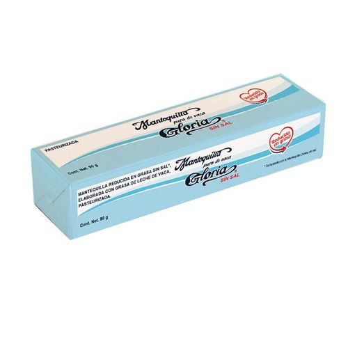 Mantequilla Gloria sin Sal Reducida en Grasa 90g