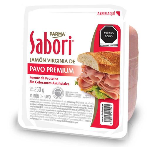 Jamón de Pavo Virginia Sabori 250g