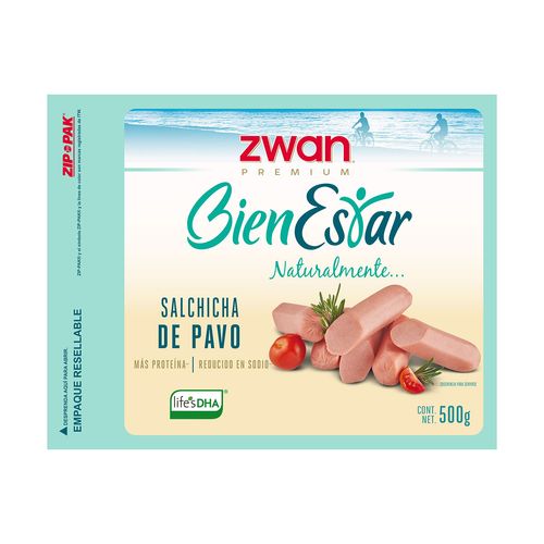 Salchicha Zwan Bienestar Pavo 500g