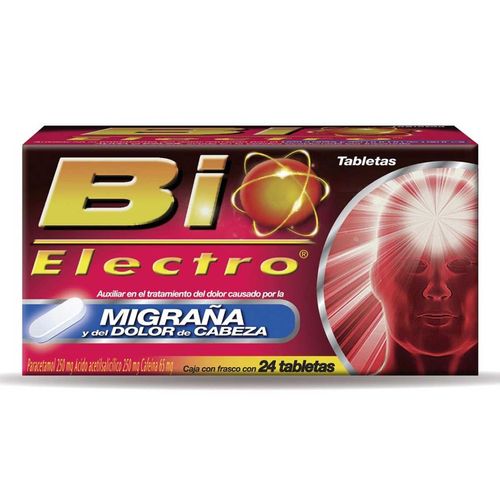Bio Electro Migraña y Dolor de Cabeza 24 Tabletas