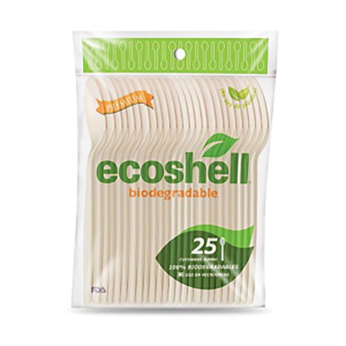 Cucharas Desechables Ecoshell Jumbo Biodegradable 25 Cucharas