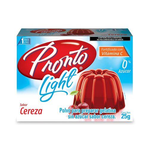 Gelatina Pronto Light Sabor Cereza 25g