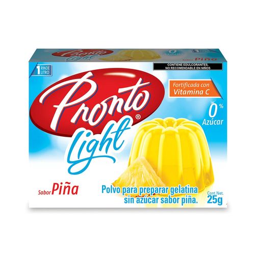 Gelatina Pronto Light Sabor Piña 25g