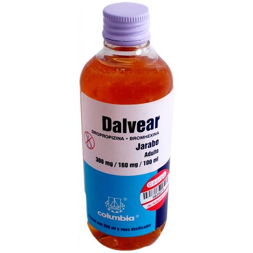 Jarabe Dalvear Adulto Sabor Miel Lima Limón Frasco con 200ml
