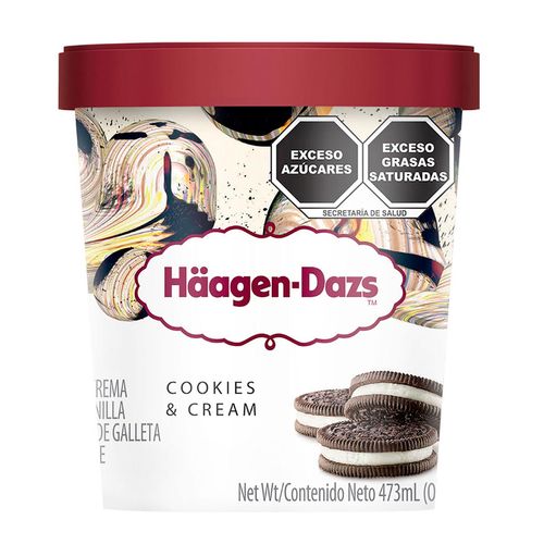 Helado Haagen Dazs Cookies and Cream 473ml