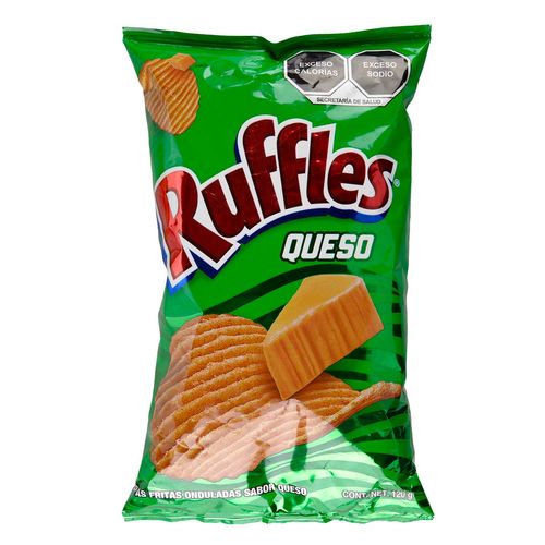 Papas Fritas Onduladas Sabor Queso Sabritas Ruffles 120g
