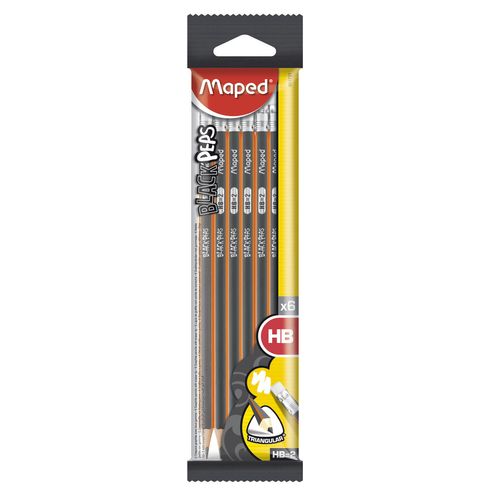 Lapices Maped Black Peps Gris 6 Pz No.2