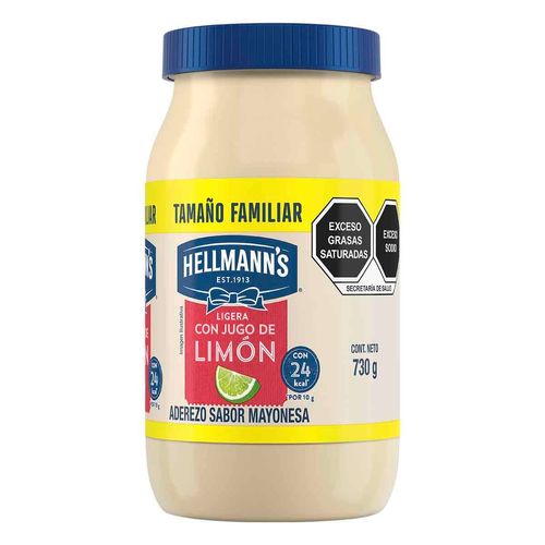 Mayonesa Hellmann's Ligera con Jugo de Limón 730g