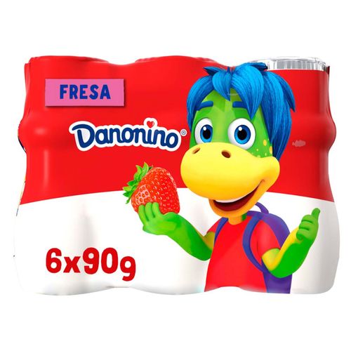 Danonino Alimento Lácteo Bebible Sabor Fresa 6x90g