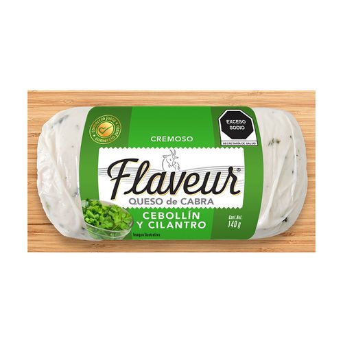 Queso de Cabra Flaveur Cebollín y Cilantro 140g