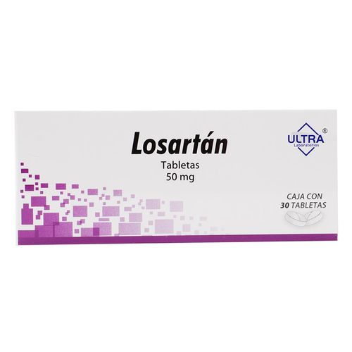 Tabletas Genéricas Losartán 50mg Caja con 30 Tabletas