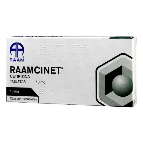 Tabletas Genéricas Cetirizina 10mg Caja con 10 Tabletas