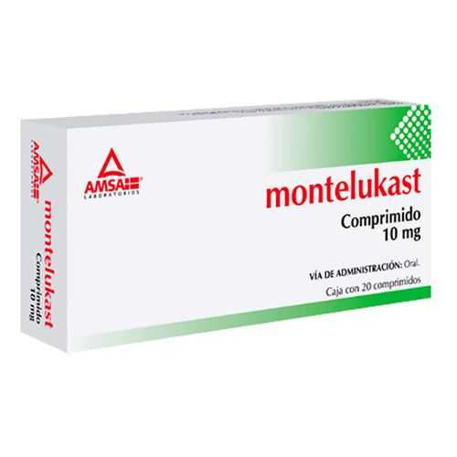 Comprimidos Genéricos Montelukast 10mg Caja con 20 Comprimidos