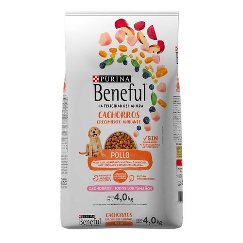 Purina Beneful Crecimiento Vibrante Cachorros Pollo 4kg