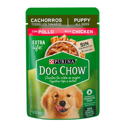Purina Dog Chow Pollo Alimento Húmedo Cachorros Sobre de 100g