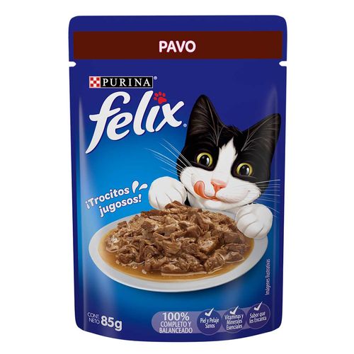 Purina Felix Pavo Alimento Húmedo para Gatos Adultos 85g