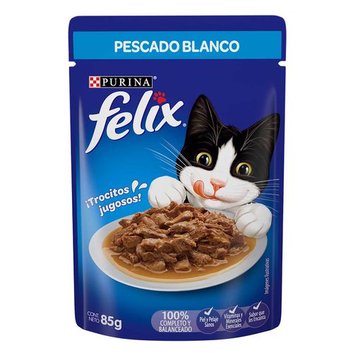 Purina Felix Pescado Blanco Alimento Húmedo para Gatos Adultos 85g
