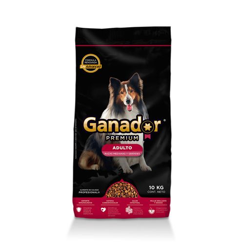 Alimento para Perro Ganador Premium Adulto 10kg.