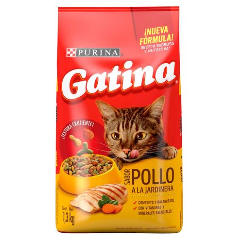 Purina Gatina para Gatos Sabor Pollo a La Jardinera 1.3kg