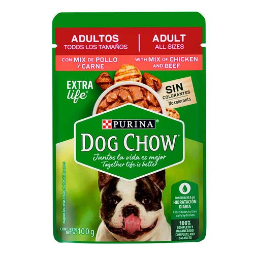 Purina Dog Chow Mixpollocarne Alimento Húmedo Adulto 100g