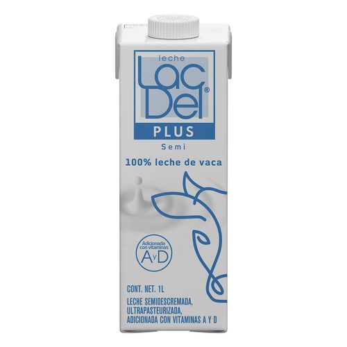 Leche Lac Del Semidescremada 1L