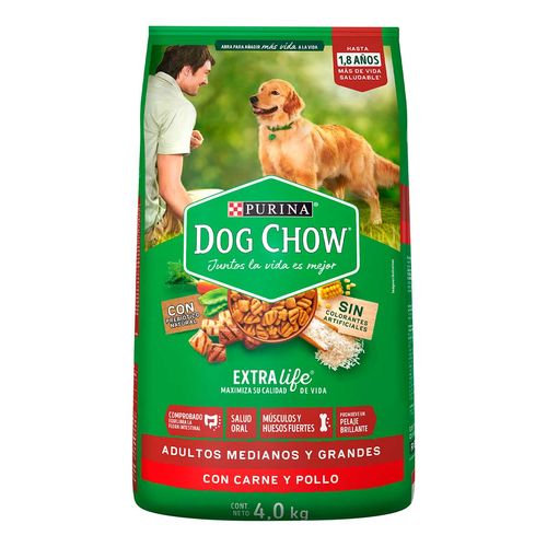 Purina Dog Chow Perros Adultos Medianos y Grandes Bulto de 4kg