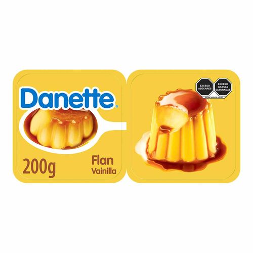 Flan Danette Sabor Vainilla Con Caramelo 2x100g