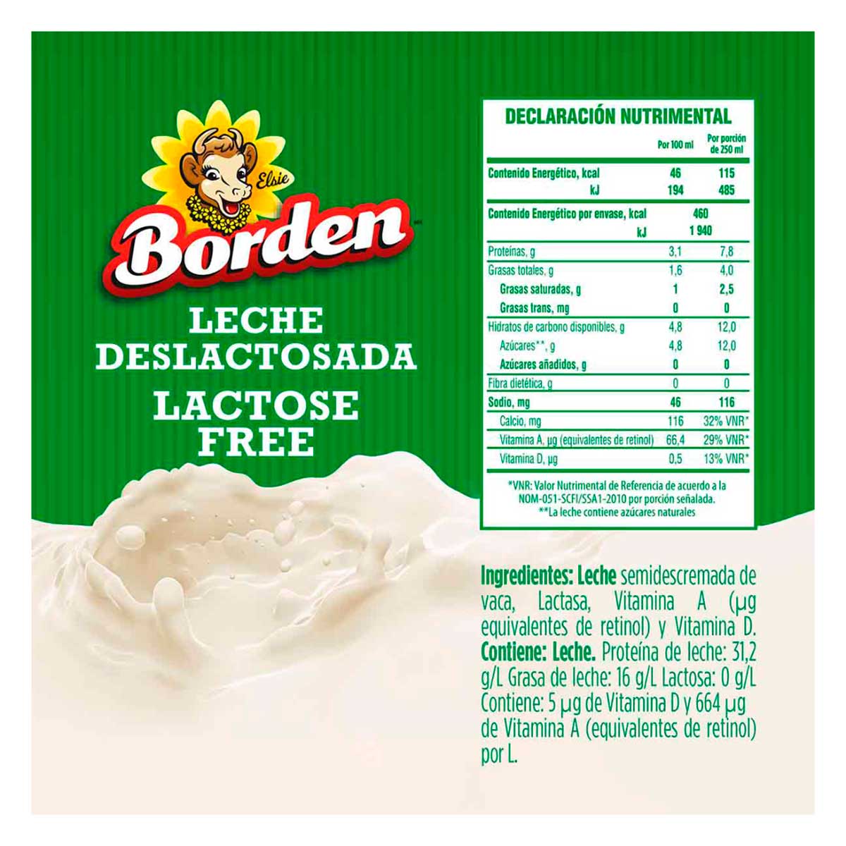 Leche UHT Borden Deslactosada Slim 1L | Chedraui